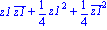 z1*conjugate(z1)+1/4*z1^2+1/4*conjugate(z1)^2
