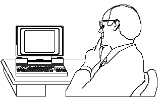 [A drawing of a man at a computer]