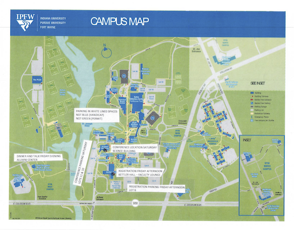 Map of the PFW campus
