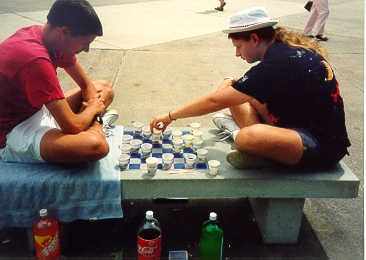 [Steve wins at Checkers on the Diag]