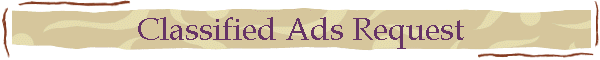 Classified Ads Request