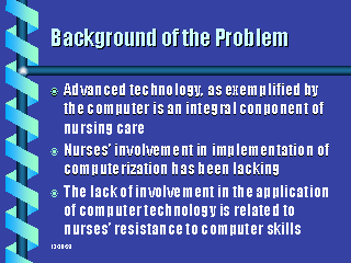 Background of the Problem